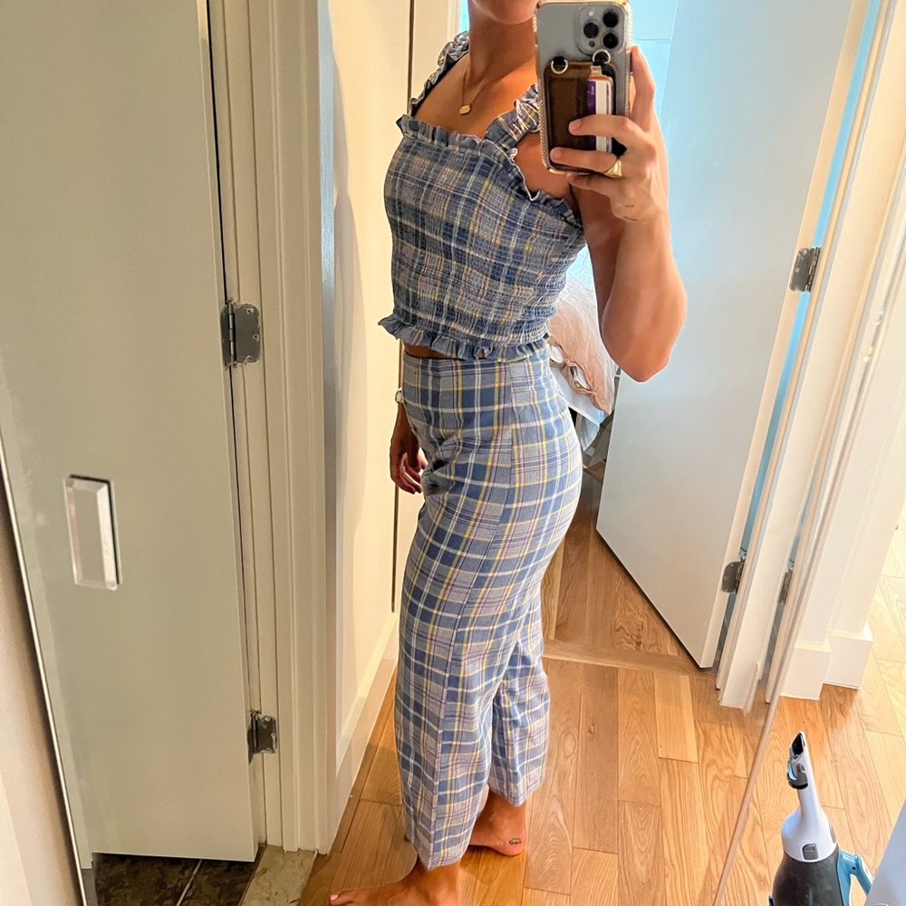 Matching plaid set. (Both pants and shirt included)